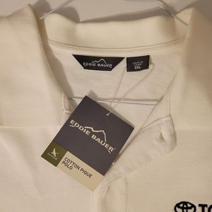 Eddie Bauer cotton pique polo with Toyota logo
